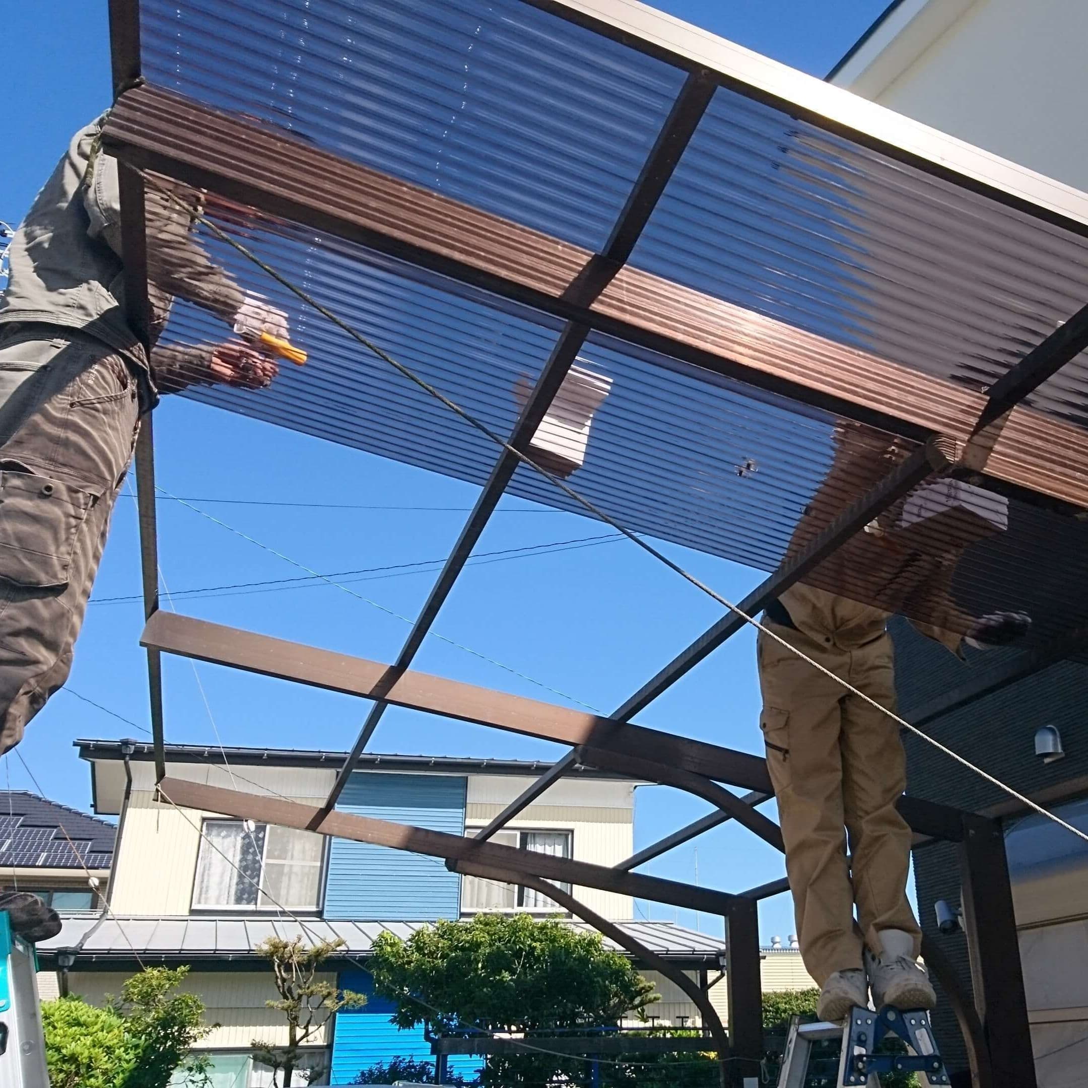 波板張替え 名古屋市中川区 | 名古屋市中川区でエクステリア工事ならイズ美