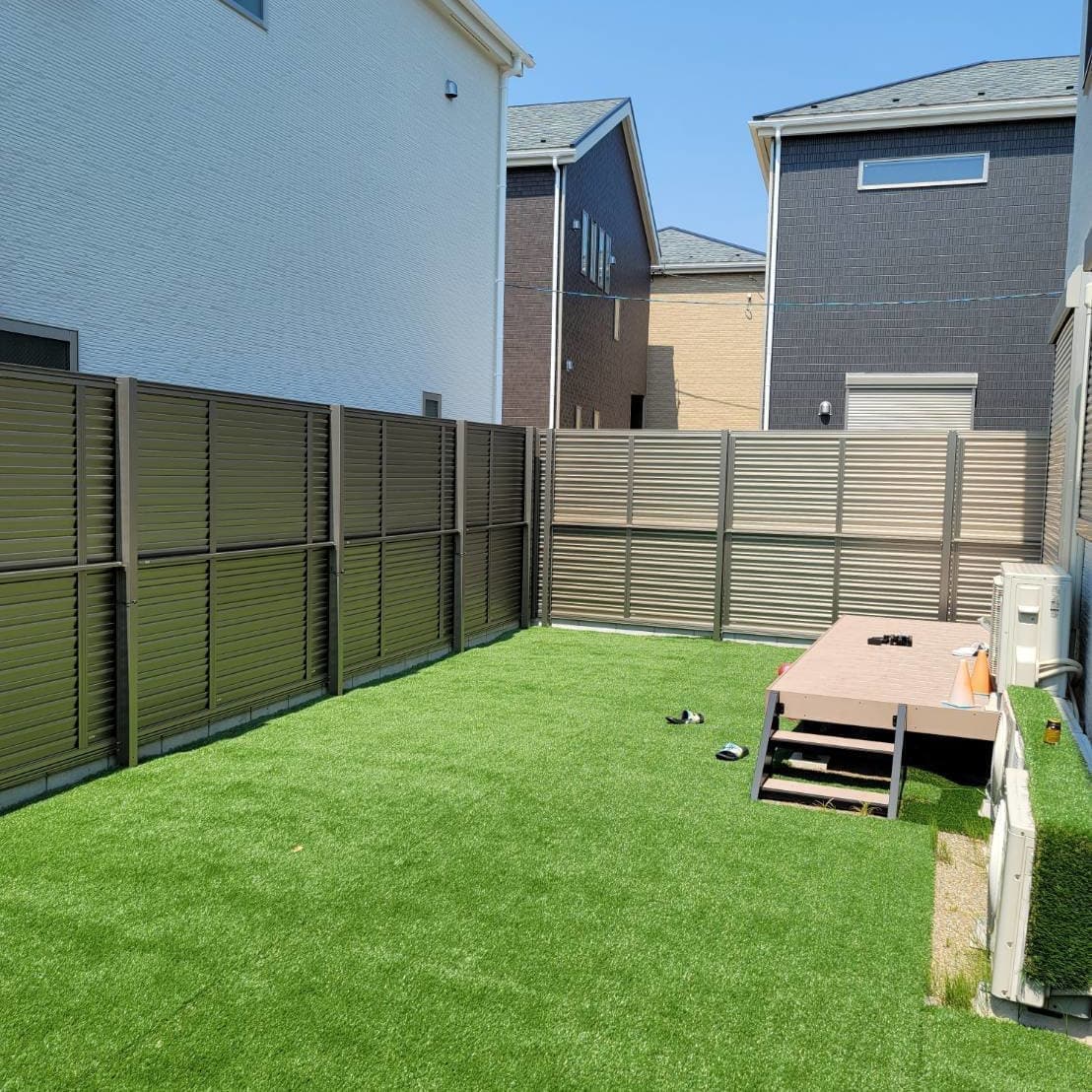 人工芝張り 名古屋市中川区 | 名古屋市中川区でエクステリア工事ならイズ美