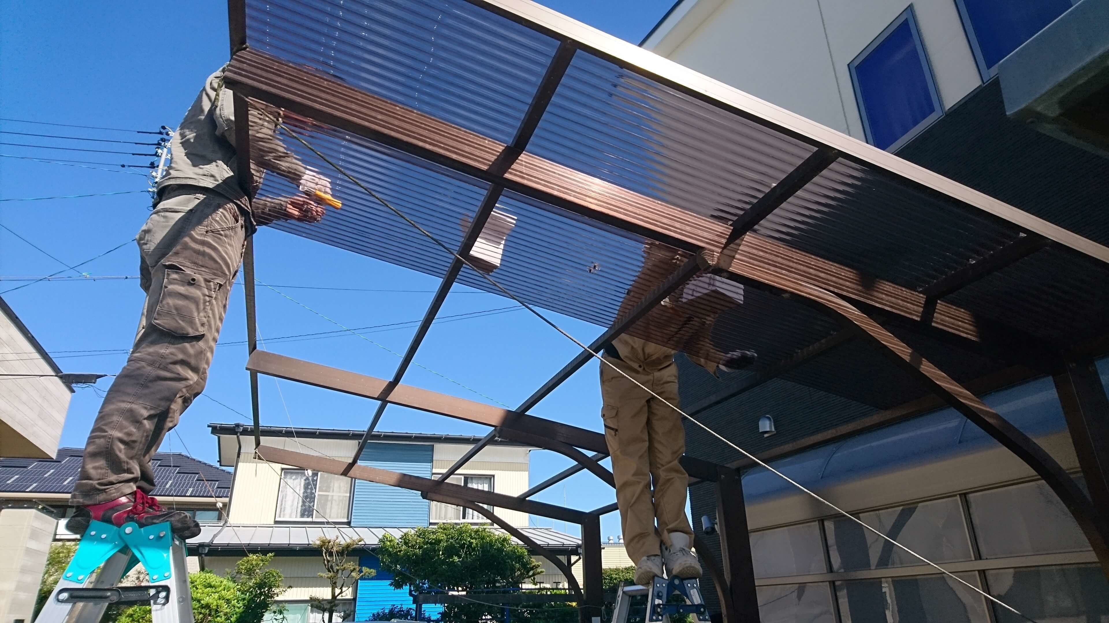 波板張替え 名古屋市中川区 | 名古屋市中川区でエクステリア工事ならイズ美