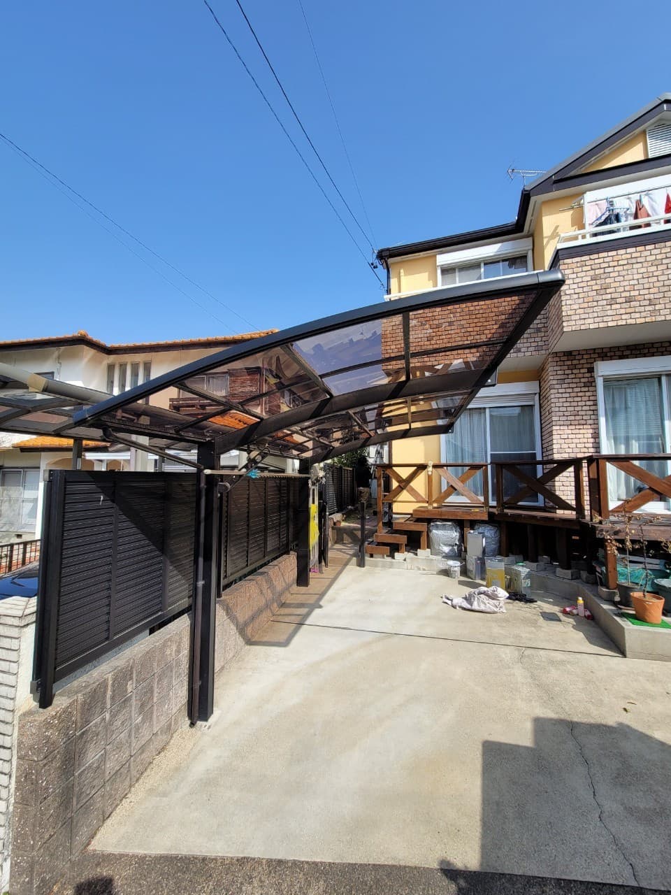 1台用カーポート設置 | 名古屋市中川区のエクステリア工事ならイズ美